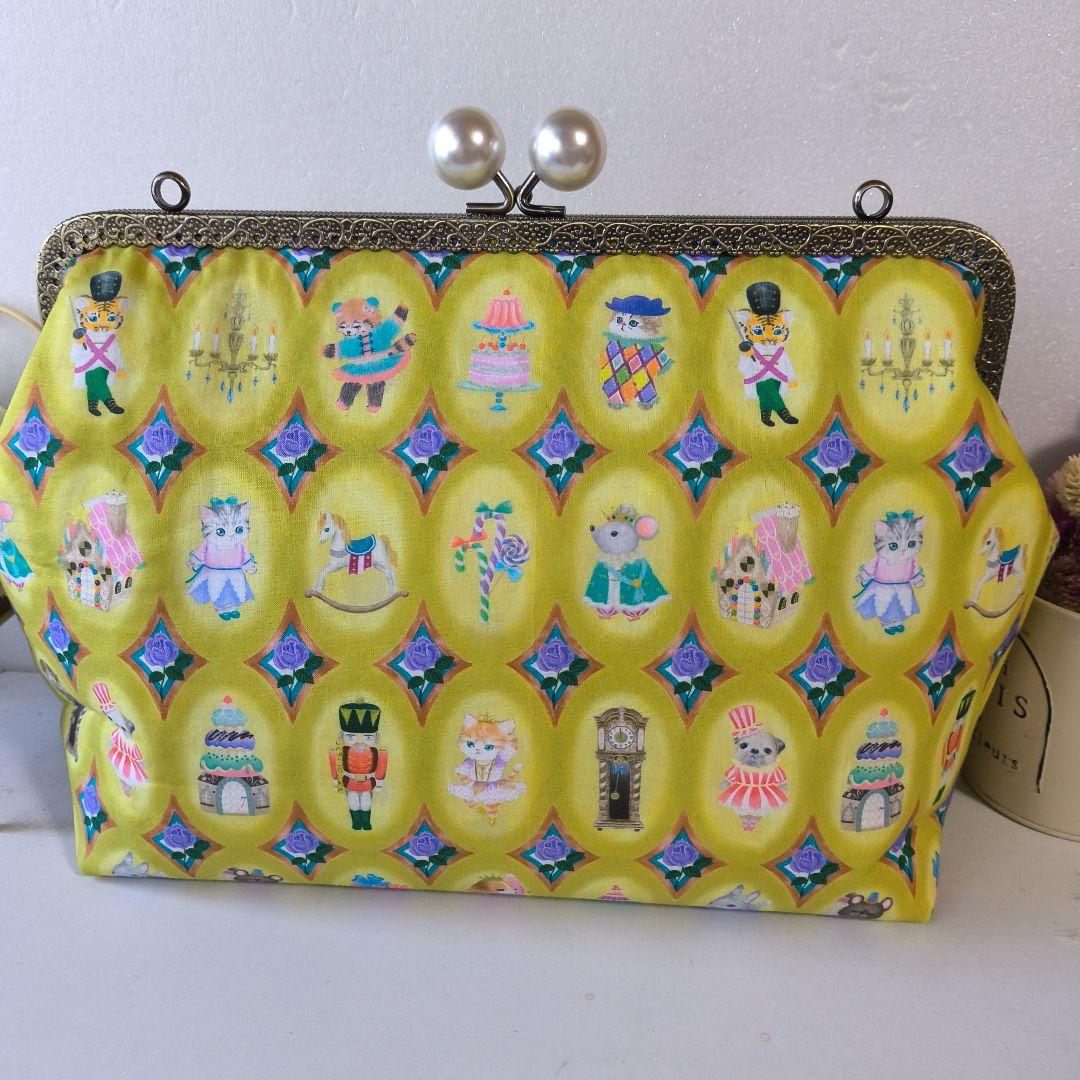 ユキエモン♥がま口バッグ♥ハンドメイド