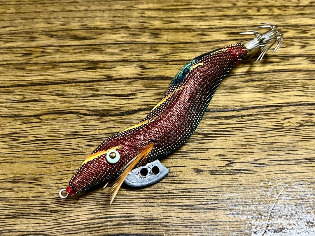 餌木猿 3.0号 2.5号 シンカー穴開け アワビシート 加工 9本まとめ売り