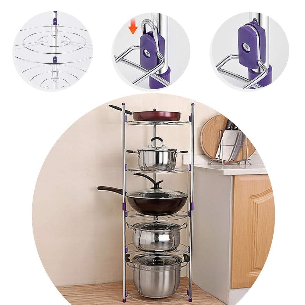 キッチンコーナーラック 5層 防錆加工 多機能