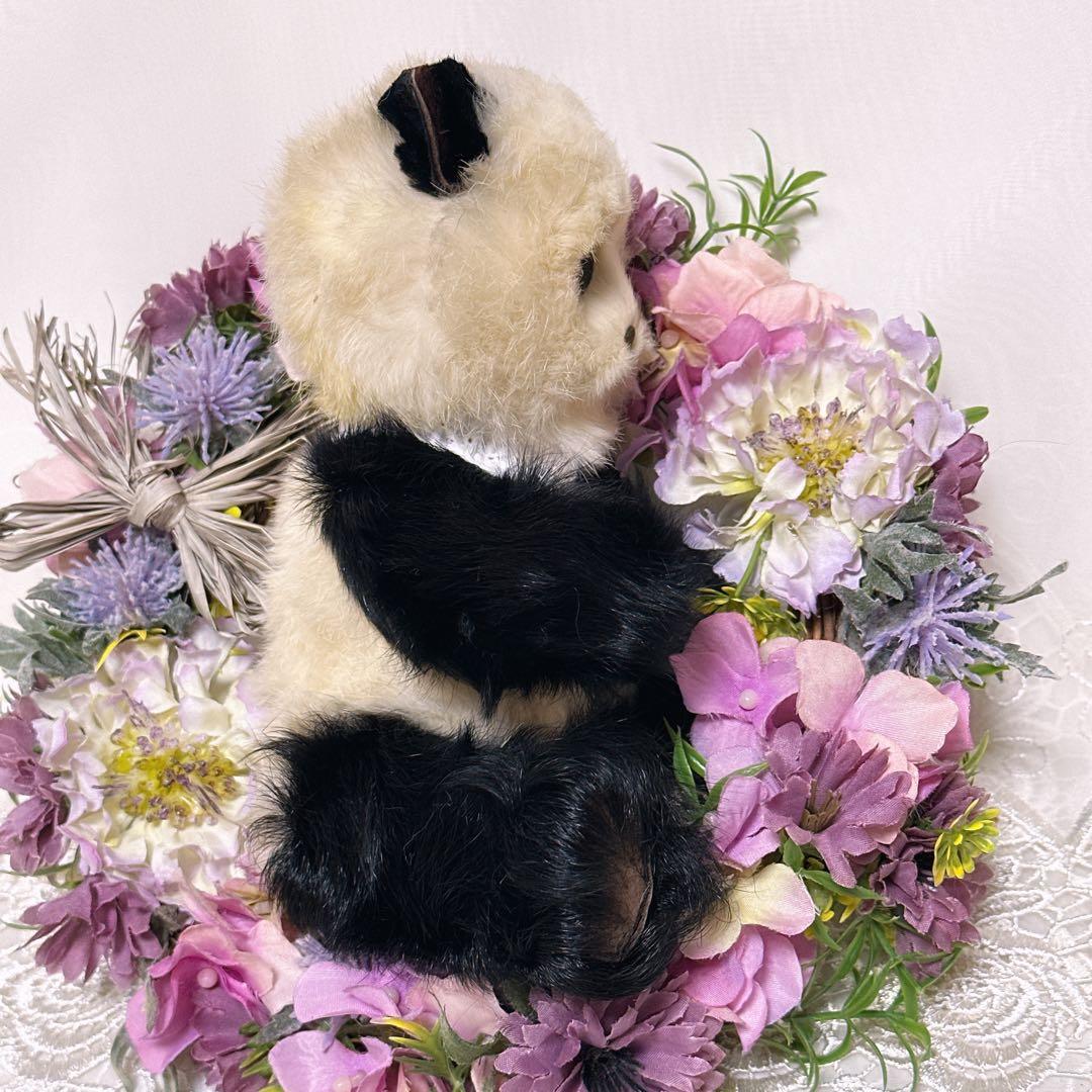 ❤️超激レア！！❤️リアルファーのアンティークパンダ　テディベア　アンティークベア