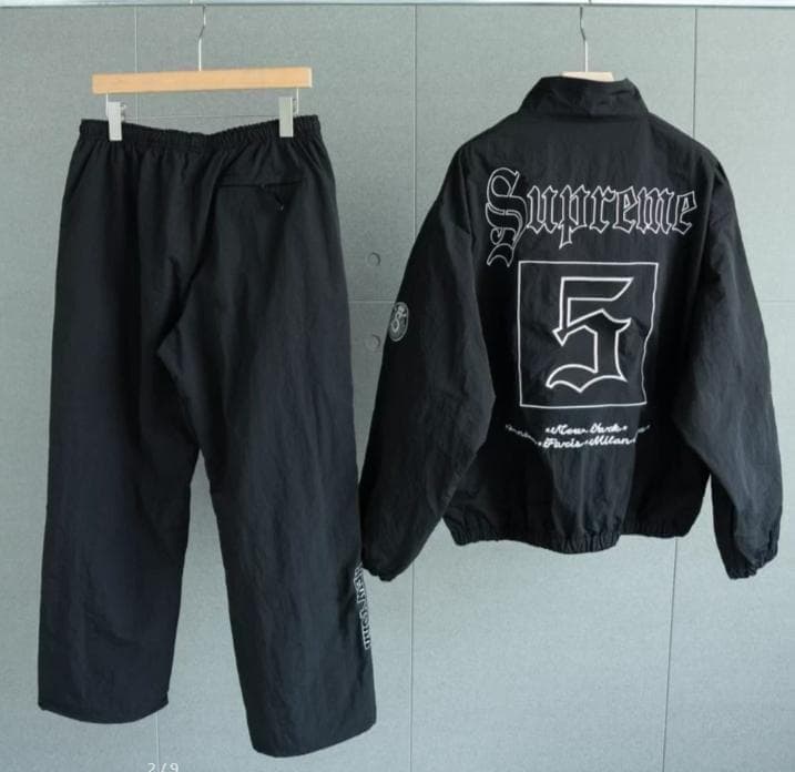 Supreme ナイロンジャケット・パンツセット L ブラック