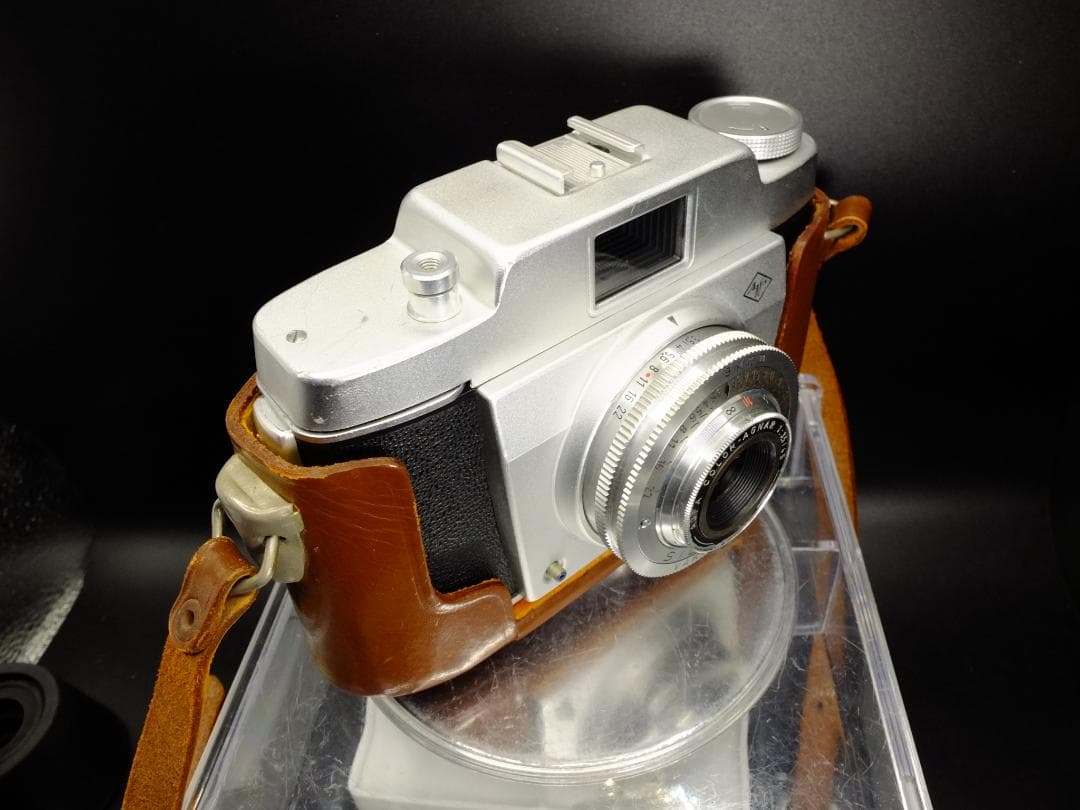 アグファ ジレッテ／カラーアグナー45mmf3.5革ケース付【実写確認済整備品】