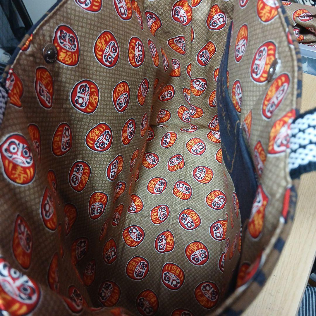 たかまさ前掛け、レトロ柄のトートバッグハンドメイド　4点
