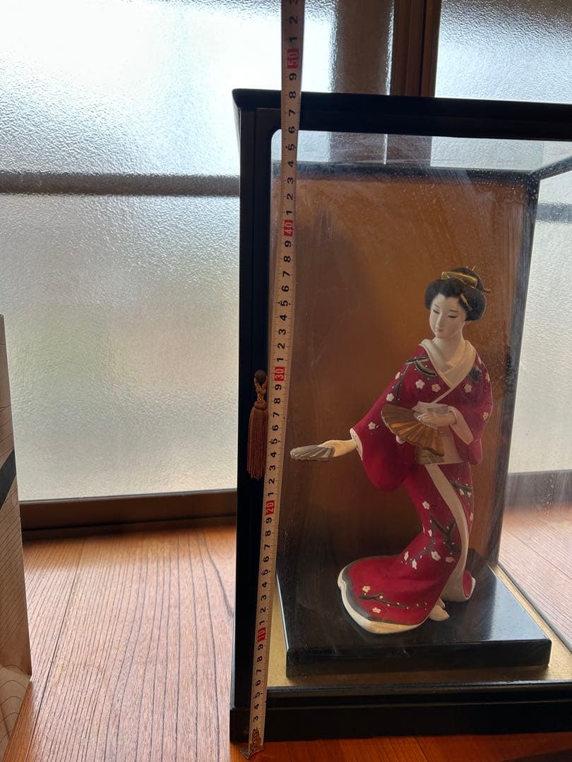 【骨董品‼️】赤い着物の女性 陶器人形 日本美人 舞妓 踊り子 古美術品 芸者芸妓