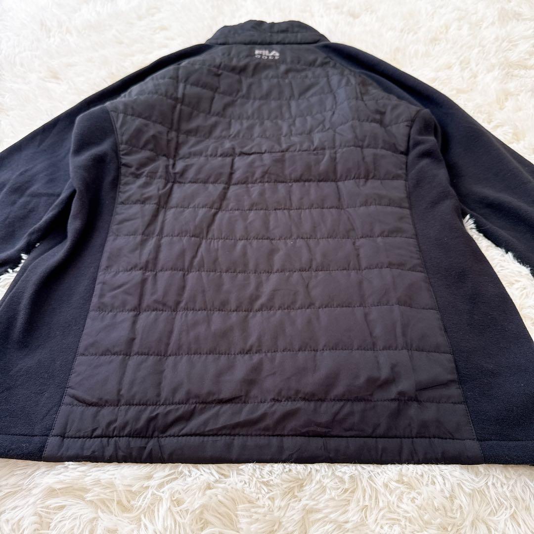 フィラゴルフ 切替 ブルゾン 中綿 ジャケット メンズ LLサイズ ブラック