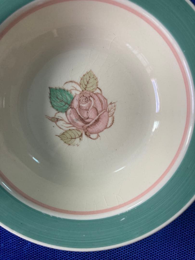 Susie Cooper スージークーパー　パトリシアローズ　グリーン　スープ皿