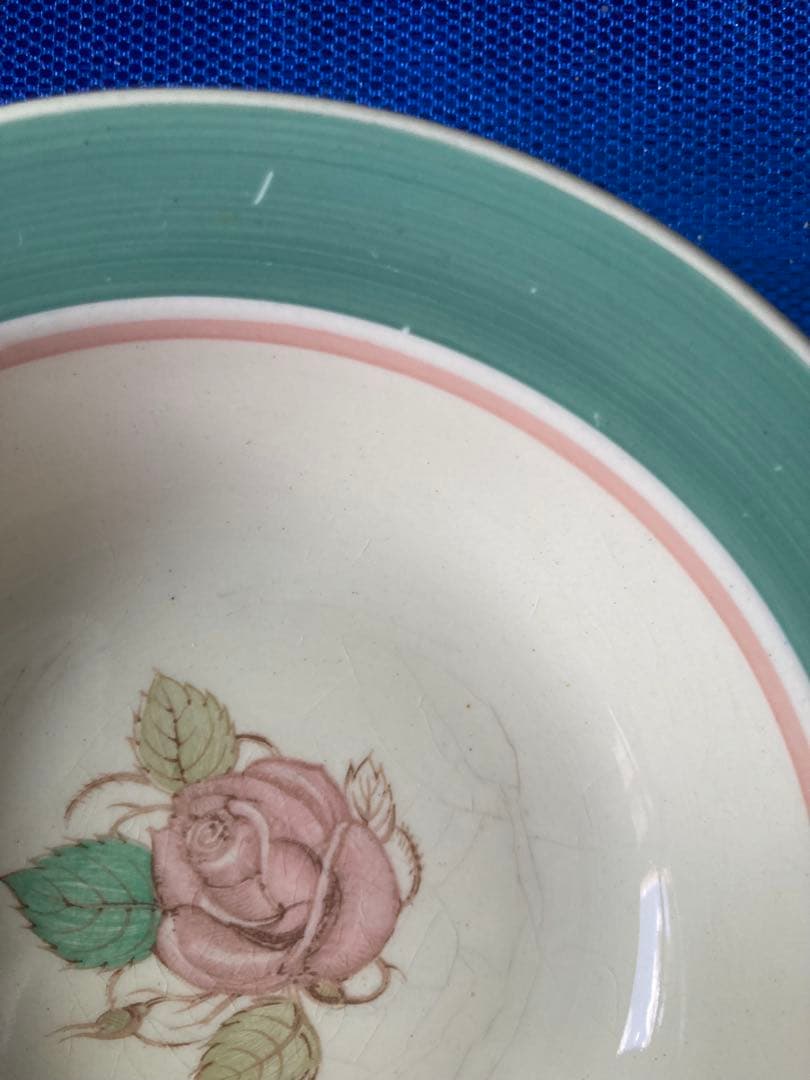 Susie Cooper スージークーパー　パトリシアローズ　グリーン　スープ皿