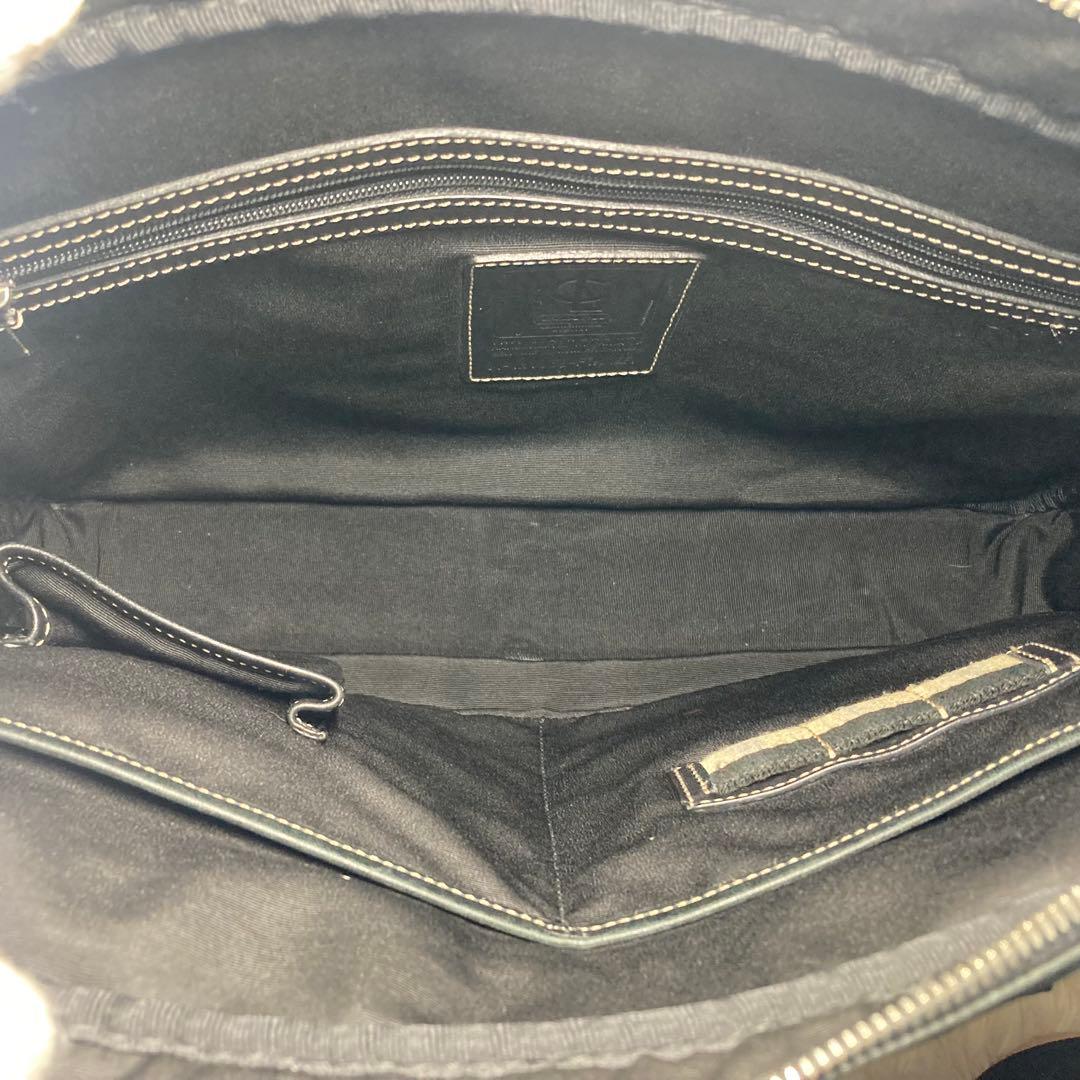 コーチ 2way ブラック レザー ビジネスバッグ 肩掛け斜め掛け F70021