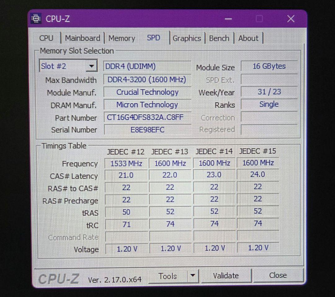 メモリ　16GB