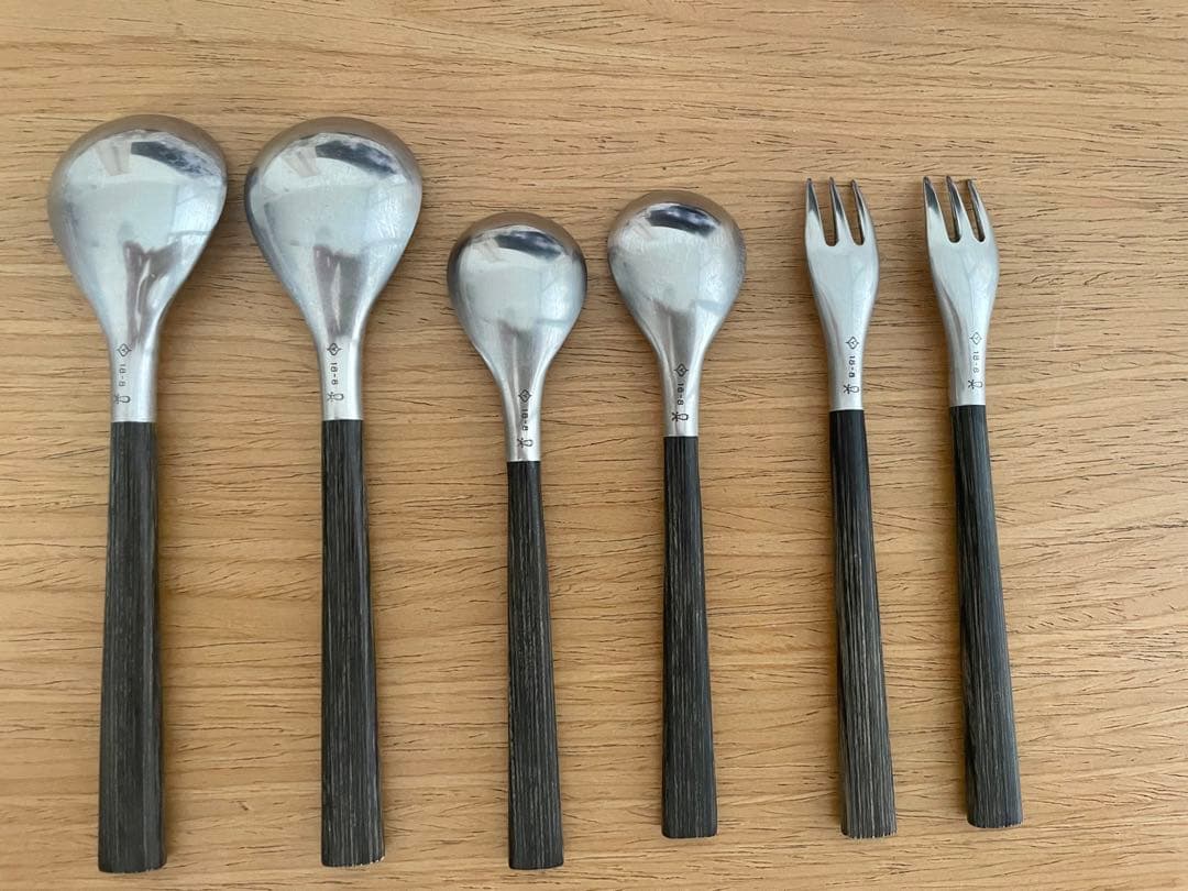 柳宗理　黒柄　カトラリーセット