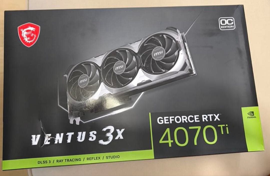 【美品・動作良好】MSI GeForce RTX 4070 Ti 12GB