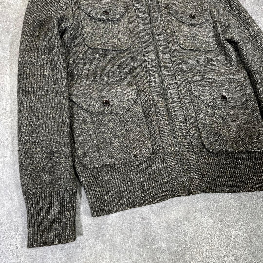 RRL ドライバーズニット　アルパカ　リネン　S グレー　ヴィンテージモデル