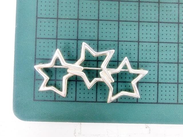 ティファニー ブローチ トリプルスター SV925 3星