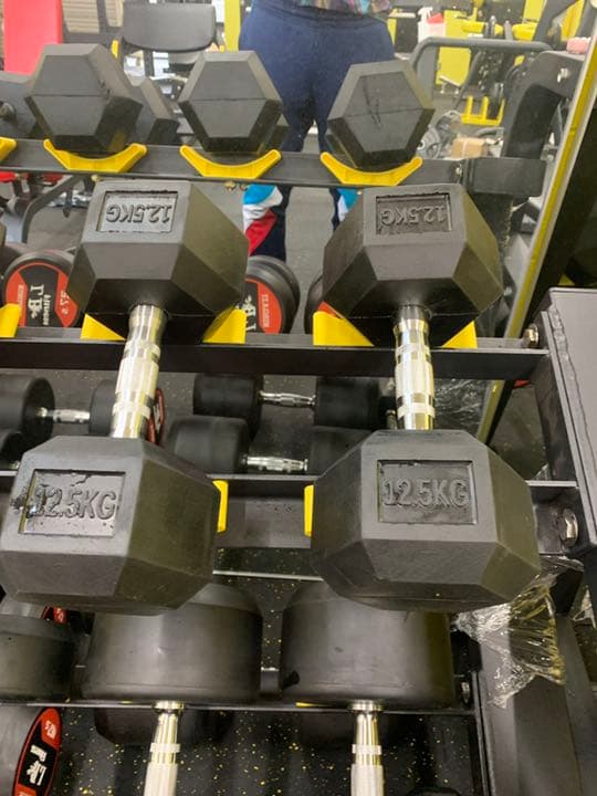 ラバーヘックス ダンベル　12.5kg から25kg