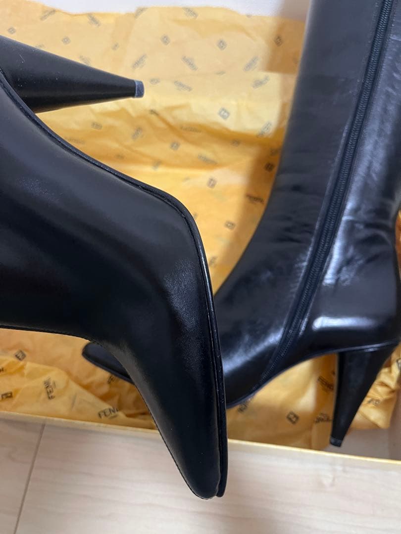 FENDI フェンディ　黒　ブラック　ロングブーツ　6.5