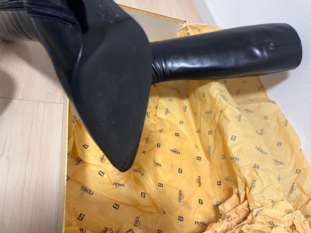 FENDI フェンディ　黒　ブラック　ロングブーツ　6.5