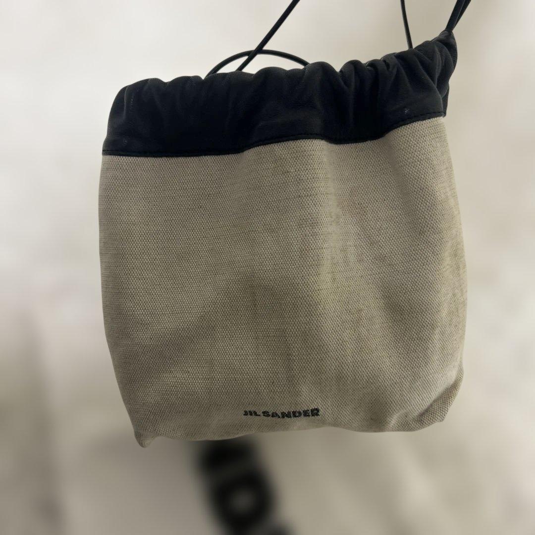 【良品】Jil sander ジルサンダー レザーショルダーバッグ　リバーシブル