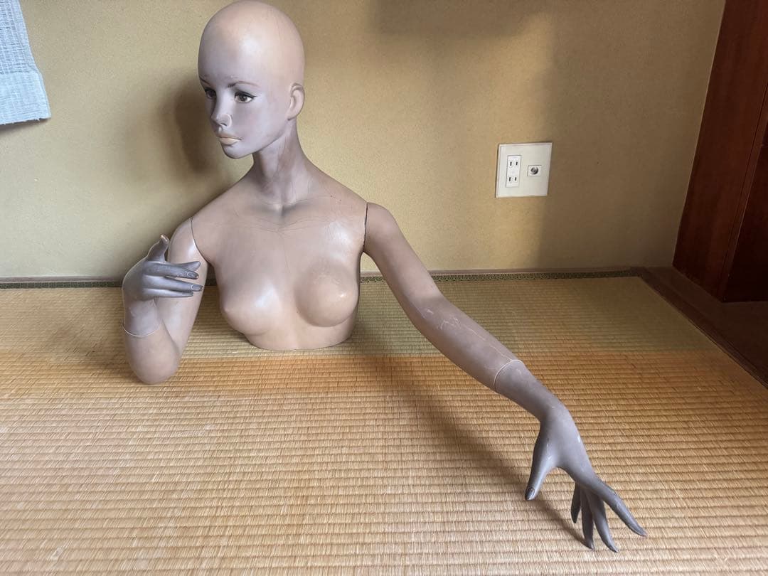 等身大 マネキン 昭和レトロ ビンテージ ディスプレイ 上半身 置物