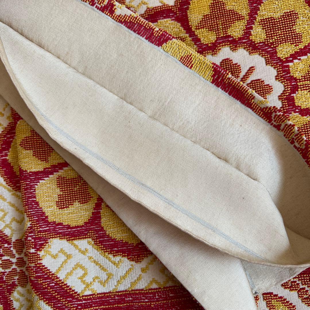 アンティーク　京袋帯　相良刺繍　正倉院　美品　レア