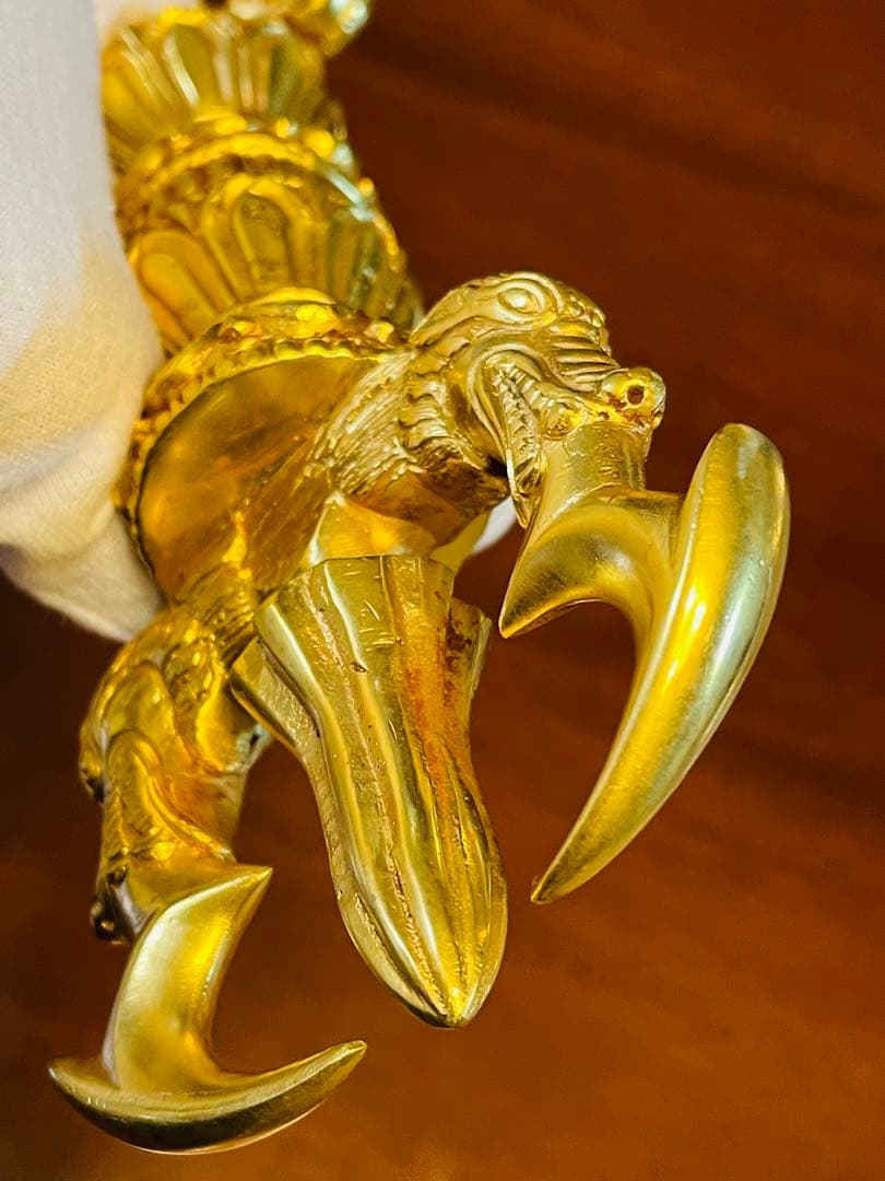 新品 未使用 法具 24金張 三鈷杵 ヴァジュラ 特大 サイズ約23㎝