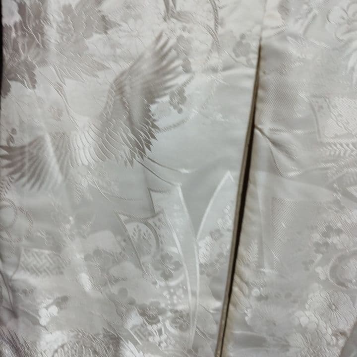 白無垢 絹鳳凰と鶴などに草木H