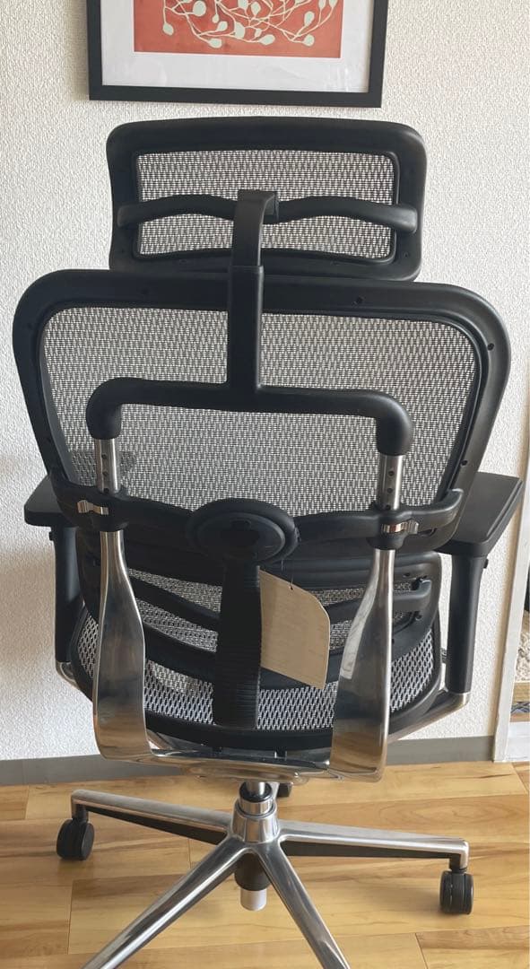 美品 エルゴヒューマン Ergohuman 座面メッシュ ヘッドレスト付き