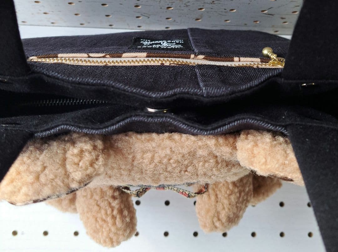 黒*こ様 コヤンイサムチョン　バミ　デニムリメイクフリルトートバッグ