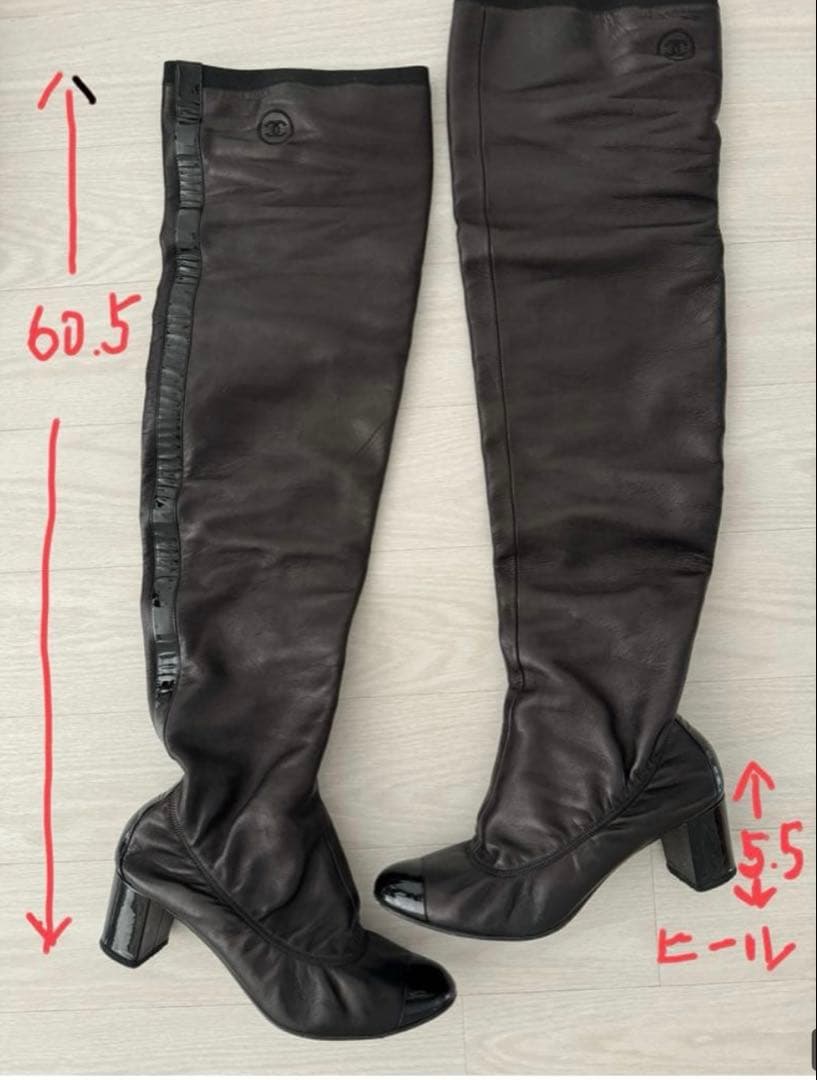 CHANEL 正規販売店購入ニーハイブーツ