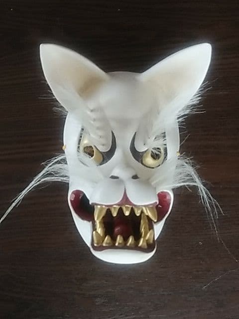 木彫り 狐面