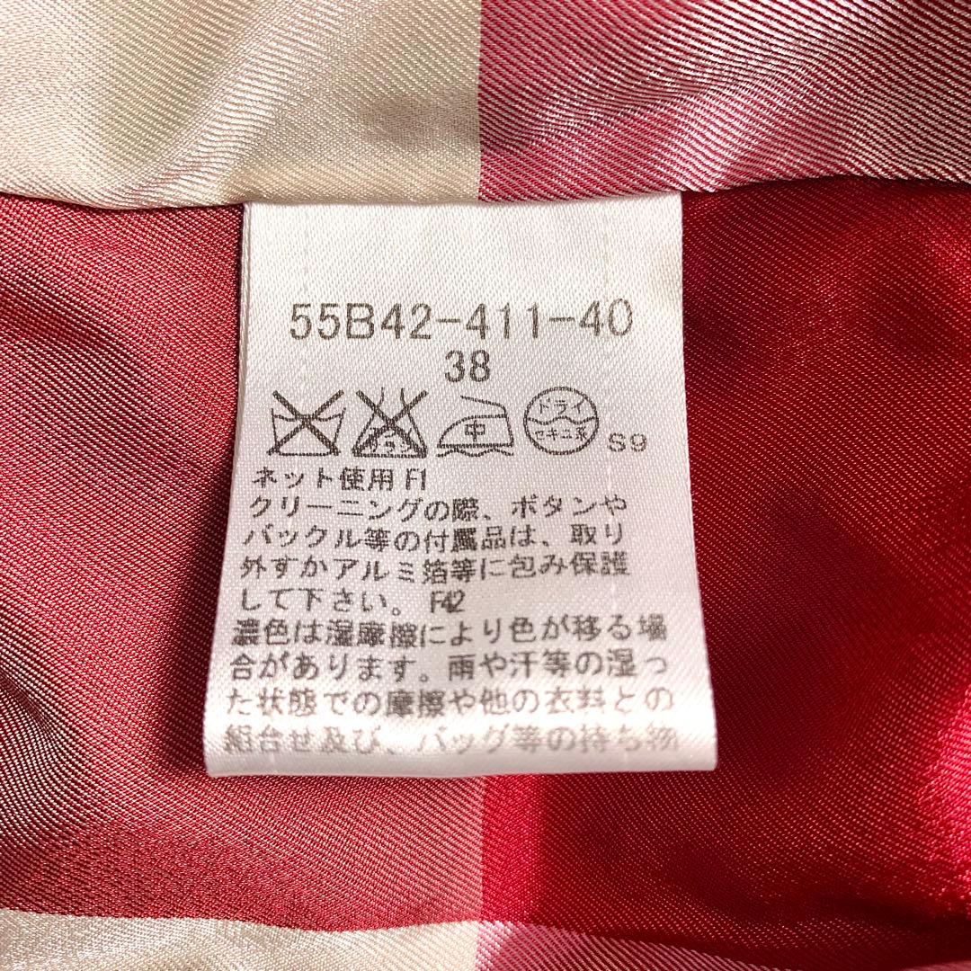ブルーレーベルクレストブリッジ ロングコート ウール サイズ38 チェック