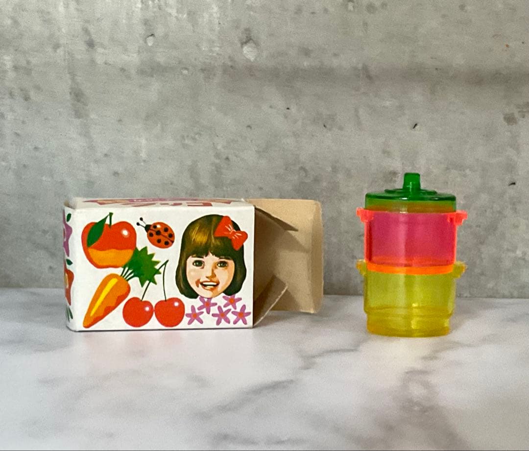 昭和レトロ　グリコ　おまけ　1970年代　箱つき　未使用　むしなべ