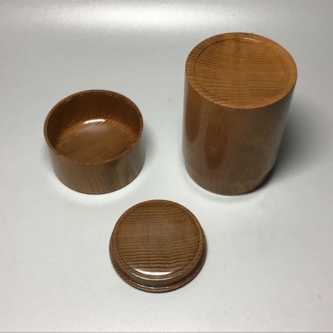 本桑の茶筒　ガラスコート仕上げ