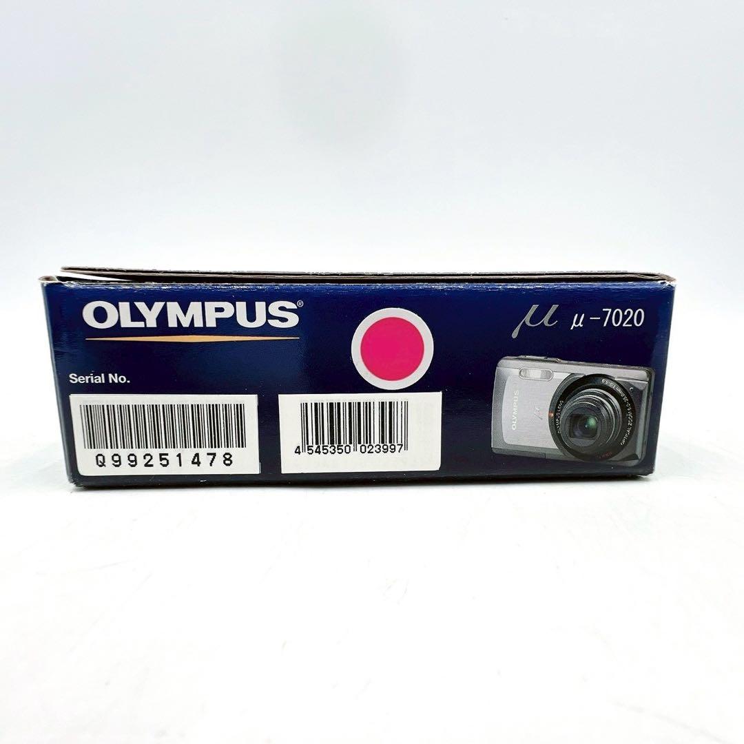 ほぼ新品 付属品完備 オリンパス μ-7020 デジタルカメラ デジカメ レッド