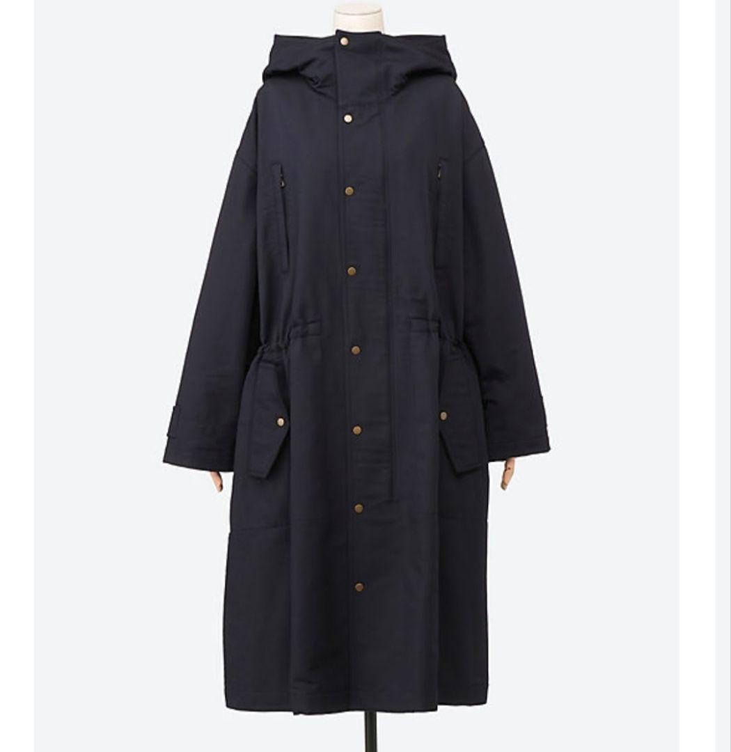 【美品】ハーヴェルスタジオ モッズコート ネイビー レディース 38