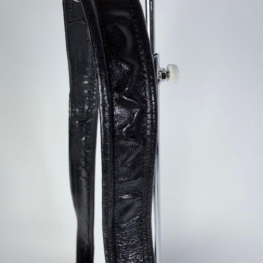 【フランス製】クレージュショルダーエナメルヴィンテージy2kブラック