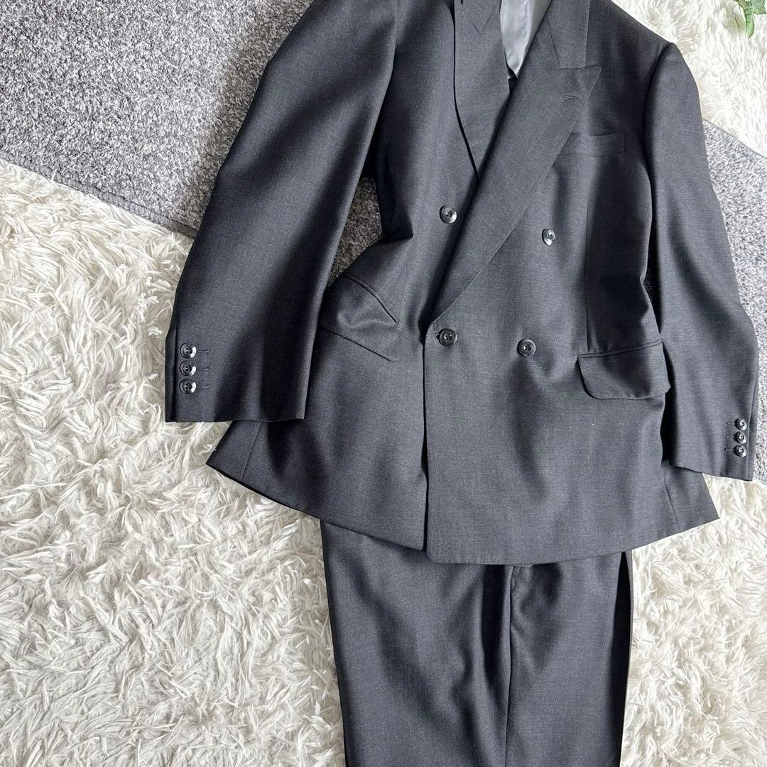 当時物　YSL イヴサンローラン セットアップ　スーツ　ダブル　グレー　y2k