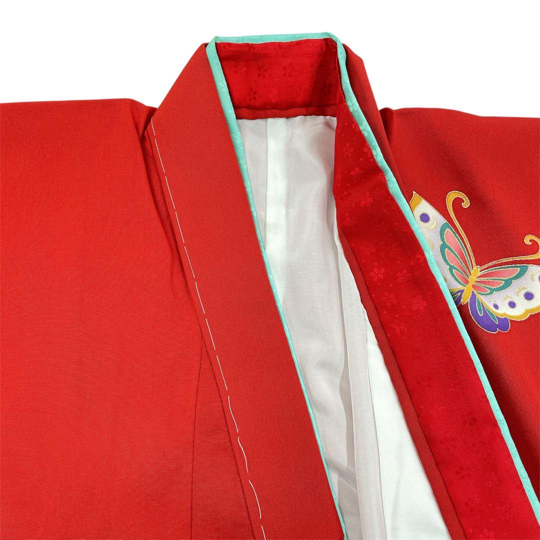 ◎mk-2590　未着用　七五三　女の子　着物　刺繍紋　7歳　　12-9