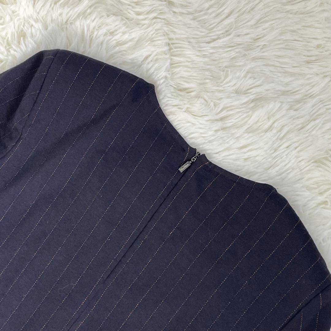 美品 MaxMara マックスマーラ ワンピース フォーマル ストライプ 白タグ