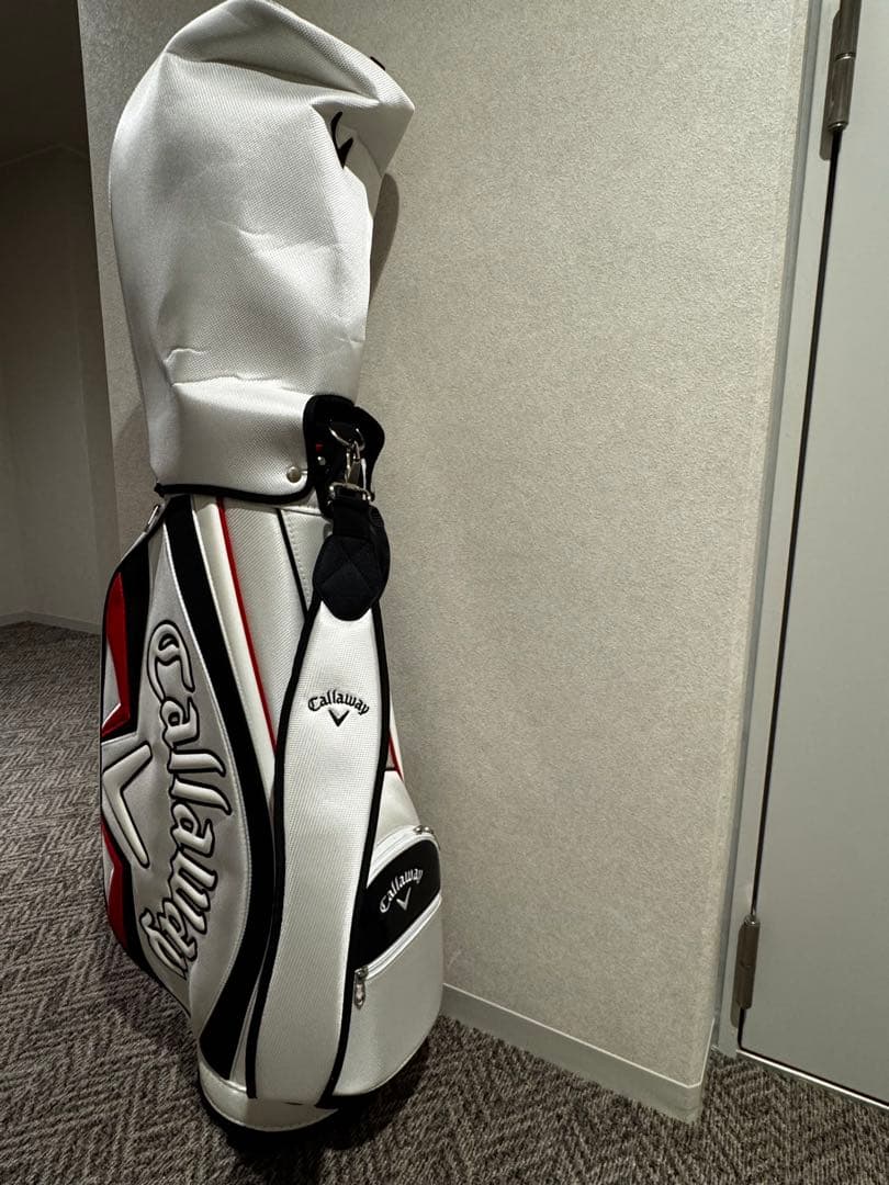 【美品/1度のみ使用】キャロウェイ Callaway キャディバッグ赤カバー付