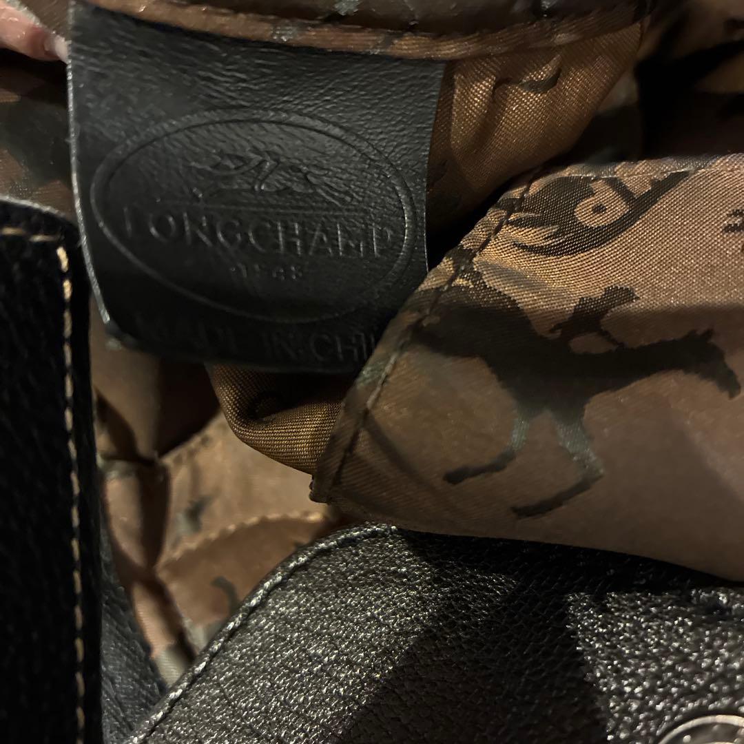 LONGCHAMP ショルダーバッグ ルプリアージュキュイール黒