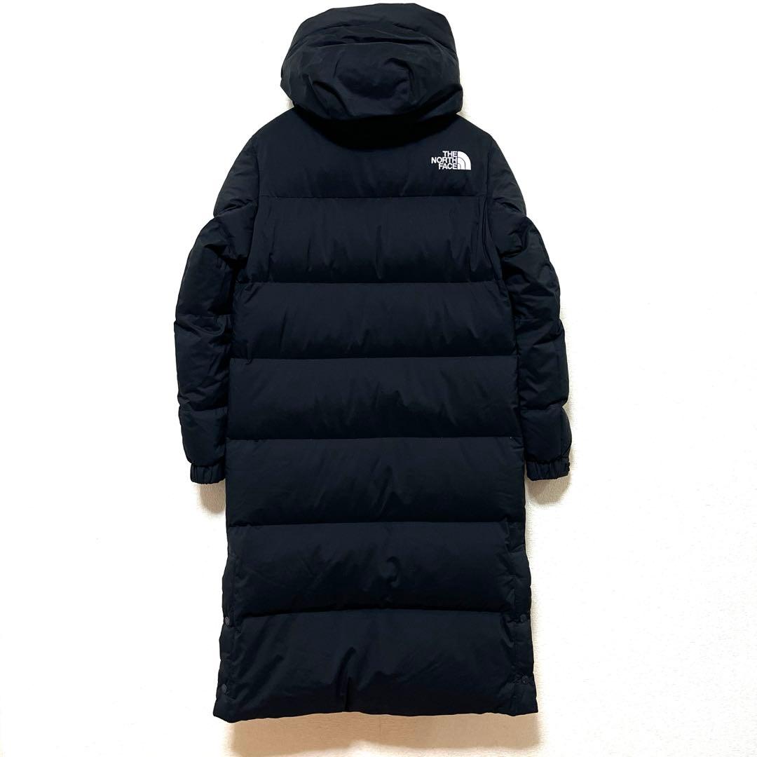 美品 ノースフェイス ロングダウンジャケット メンズXS レディースM ブラック