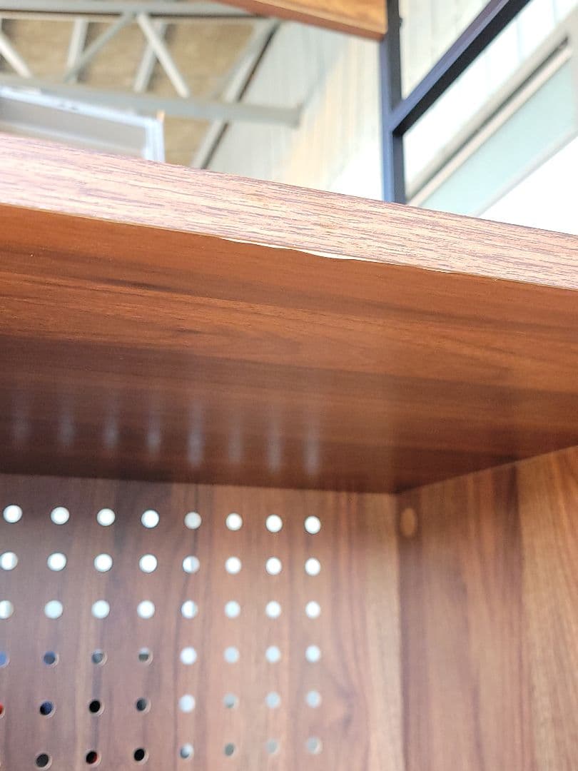 木目調 アイアンフレーム キッチンボード レンジ台 食器棚 ヴィンテージ風