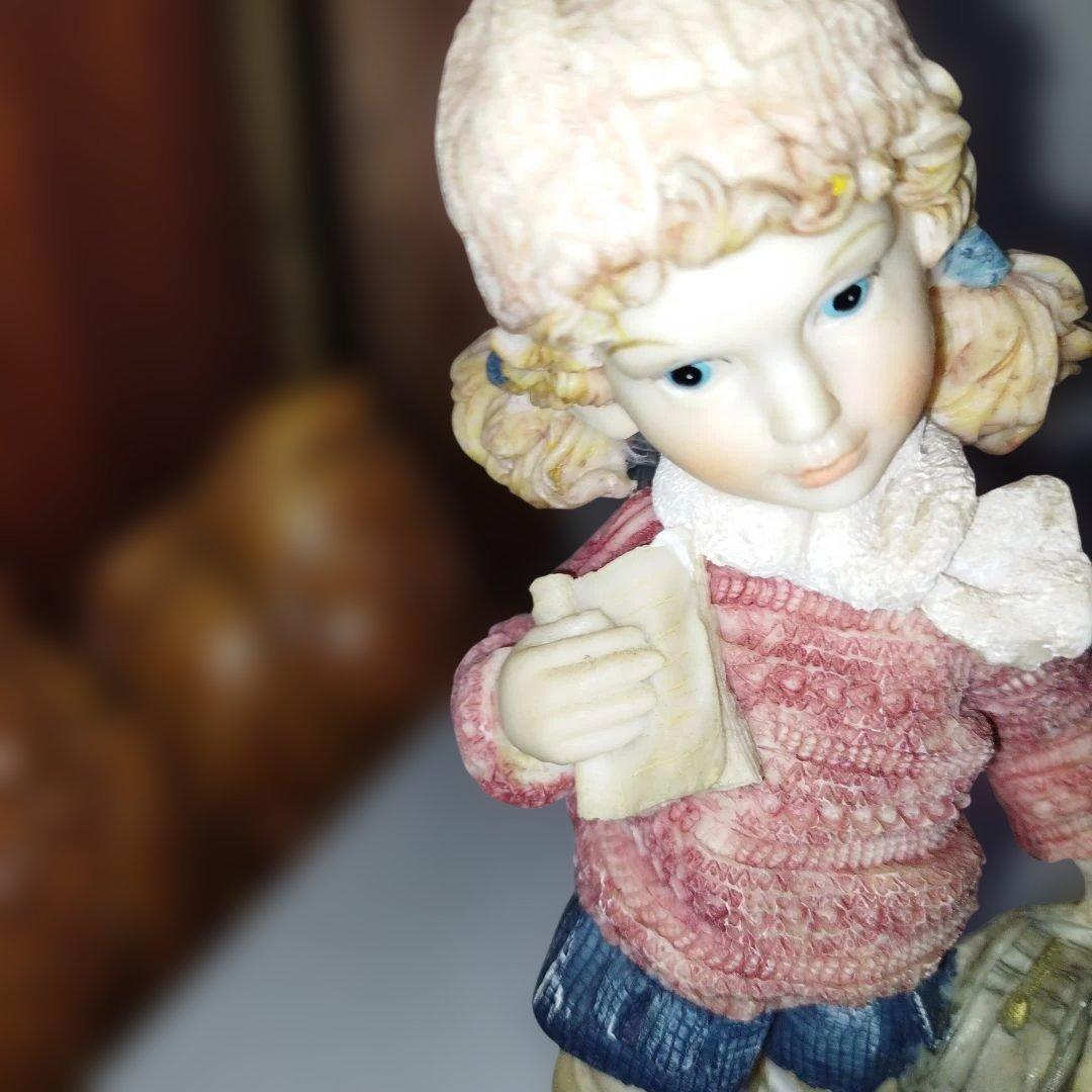 陶器製少女像 アンティーク風