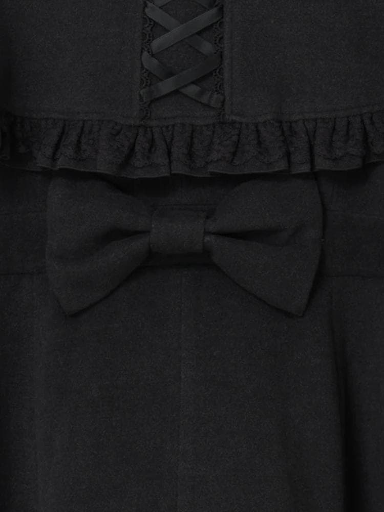 [NOEMIE]新品ゴシックフリルレースアップケープコート