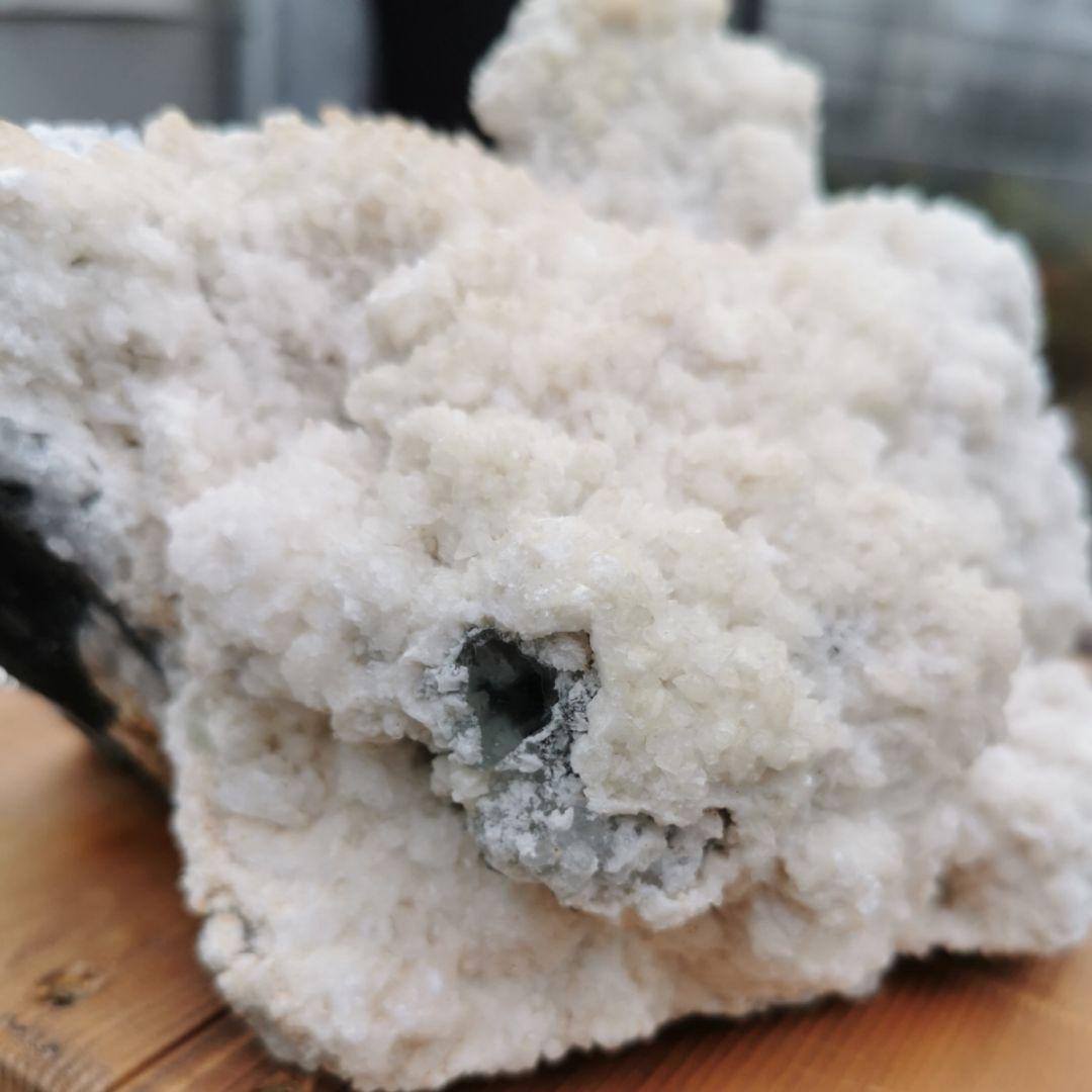 フローライト＆水晶クラスター　共生鉱物　鑑賞石　石　置物　オブジェ　インテリア