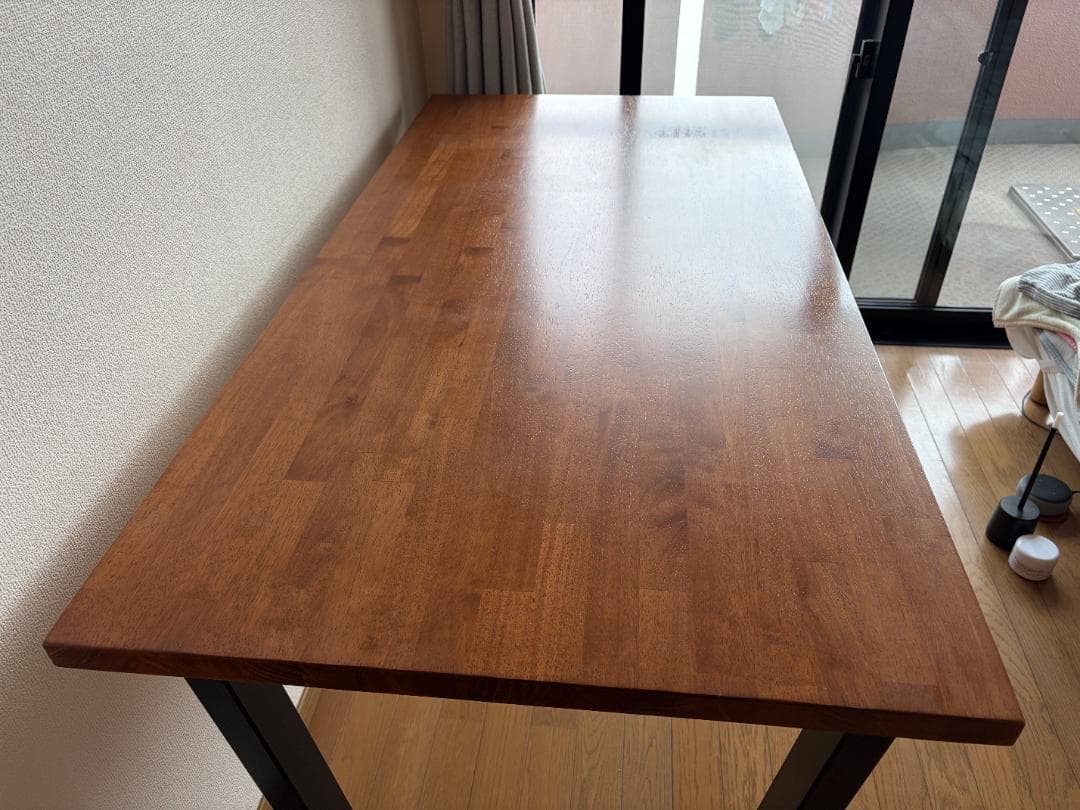 【美品】KANADEMONO THE TABLE ラバーウッドブラウン