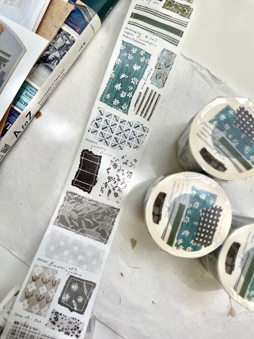 pion《花布》海外マスキングテープ　マステ 【1800】