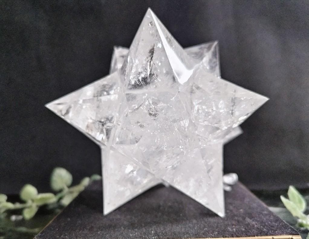 花*種様 レムリアン水晶アステロイド（最長幅9.5cm 、約389g）