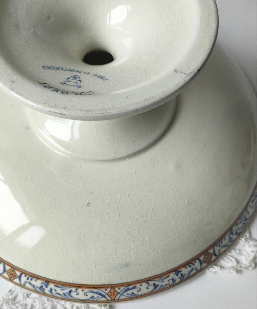 希少　美品　クレイユモントロー　コンポティエ　フランスアンティーク