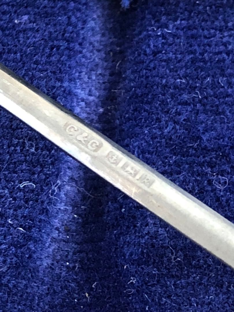 ビンテージ　純銀製　C&C スプーン　8本セット　コーヒービーンズ　シルバー　銀